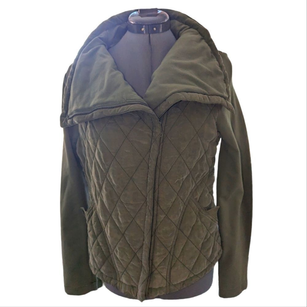 Anthropology‎ Marrakech green quilted jacket size small